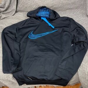 Nike Black Hoodie with Blue Logo